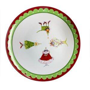 Department 56 Patience Brewster Krinkles Festive Holiday Plate